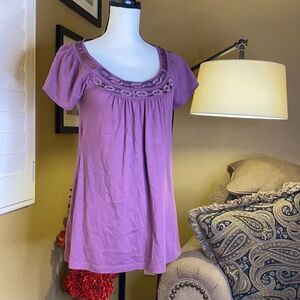 Banana Republic Beaded Top Ribbon tie Shirt - M